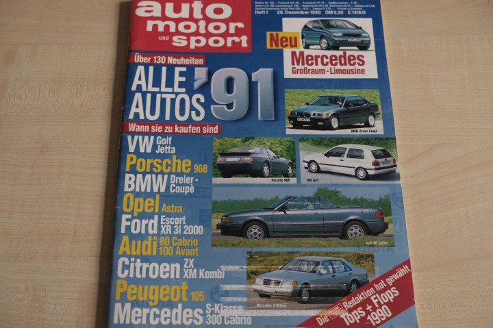 Deckblatt Auto Motor und Sport (01/1990)